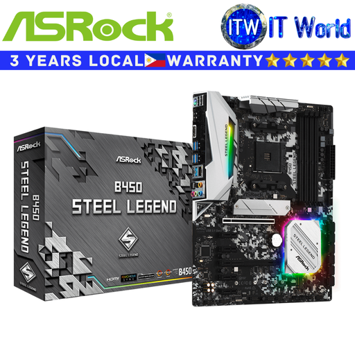 [B450 Steel Legend] ASRock Motherboard B450 Steel Legend ATX AM4 DDR4