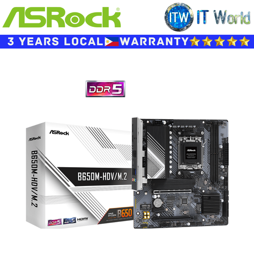 [Asrock B650M-HDV/M.2] ASRock Motherboard B650M-HDV/M.2 microATX AM5 DDR5