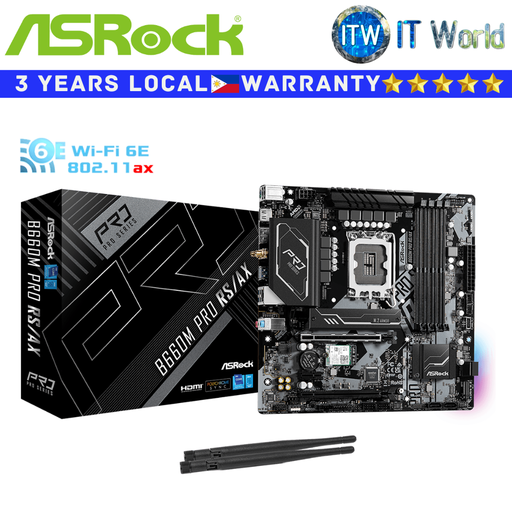 [B660M PRO RS/AX] ASRock Motherboard B660M Pro RS/AX microATX LGA1700 DDR4
