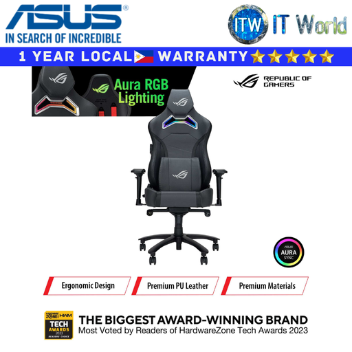 [SL301 ROG CHARIOT X/GRAY] ASUS Gaming Chair ROG Chariot X AURA RGB (Gray)
