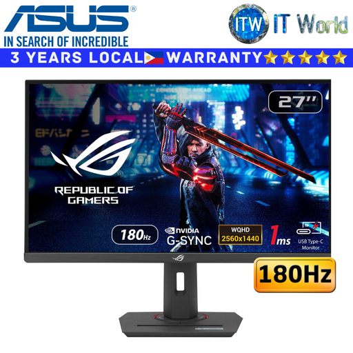 [XG27ACS] ASUS Gaming Monitor ROG Strix XG27ACS USB Type-C - 27" 180Hz / 2560 x 1440 / IPS / 1ms GTG | itw