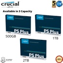 Crucial P5 Plus PCIe 4.0 3D NAND NVMe M.2 2280SS SSD - 500GB / 1TB / 2TB