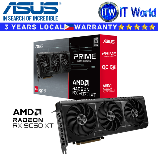 [PRIME-RX9070XT-O16G] ASUS RX9070 XT 16GB GDDR6 OC Prime AMD Radeon Graphic Card (PRIME-RX9070XT-O16G)