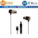 Lenovo Lecoo H103 Wired Earphone - 3.5mm In-ear Headphone Stereo Smart Noise Reduction Sport Earbuds