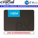 Crucial 2TB SSD BX500 2.5-inch SATA 6Gb/s Read 540MB/s Write 500MB/s Internal (2TB)