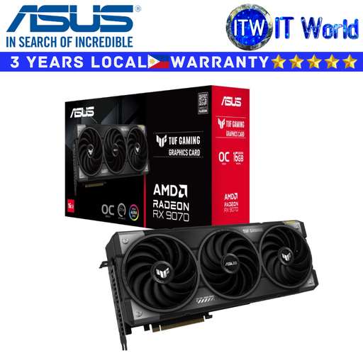 [TUF-RX9070-O16G-GAMING] ASUS RX 9070 OC Edition 16GB GDDR6 TUF Gaming AMD Radeon Graphic Card (TUF-RX9070-O16G-GAMING)