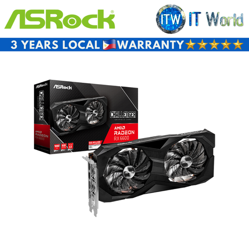 [ASROCK RX6600 CLD 8G CHALLENGER D] Asrock AMD Radeon RX6600 Challenger/Challenger D 8GB GDDR6 Graphics Card