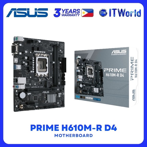 [PRIME H610M-R D4] ASUS Prime H610M-R D4 micro-ATX LGA1700 DDR4 Intel® H610 Chipset Motherboard
