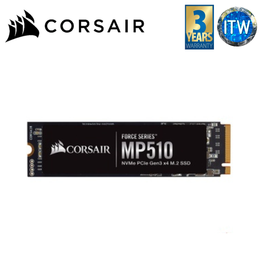 [MP510 960GB] CORSAIR Force Series™ MP510 960GB NVMe PCIe Gen3 x4 M.2 Internal Solid State Drive
