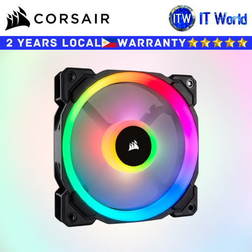 [CS-CO-9050072-WW] Itw | Corsair LL120 120mm Dual Light Loop RGB Fan - 3 Fan Pack with Lighting Node PRO