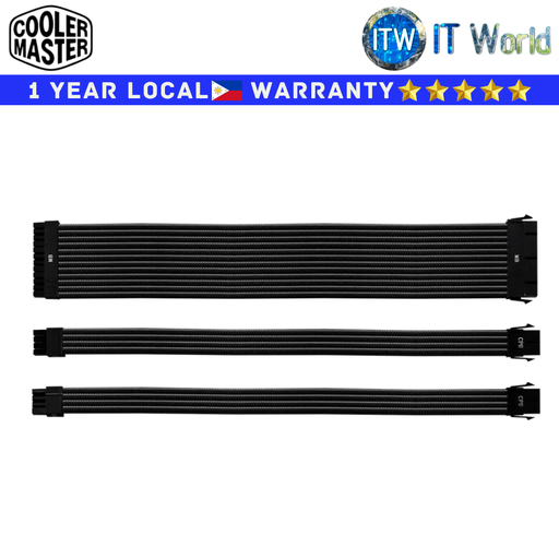 [CMA-NEST16XXBK1-GL] Cooler Master Colored Extension Cable Kit Black (CMA-NEST16XXBK1-GL)