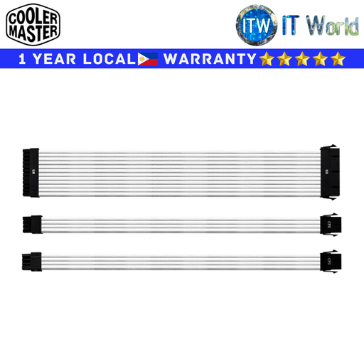 [CMA-NEST16XXWT1-GL] Cooler Master Colored Extension Cable Kit White (CMA-NEST16XXWT1-GL)