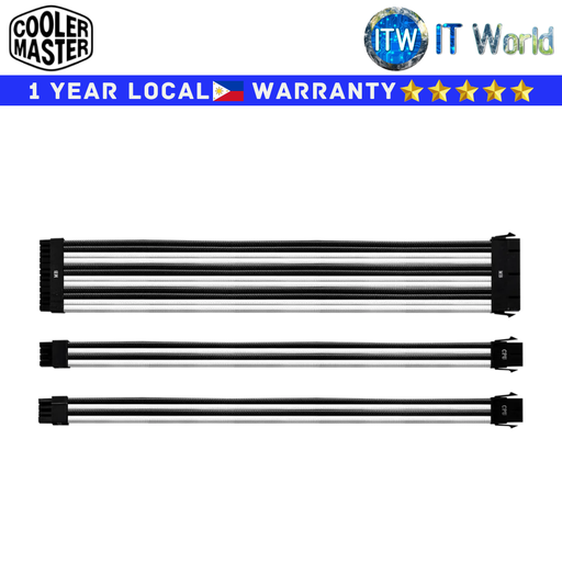 [CMA-NEST16WTBK1-GL] Cooler Master Colored Extension Cable Kit White/Black (CMA-NEST16WTBK1-GL)