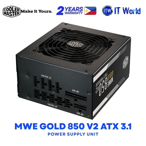 [MPE-8501-AFAAG-3EU2] Cooler Master MWE Gold V2 850W ATX3.1 80+ Gold Fully Modular Power Supply Unit MPE-8501-AFAAG-3EU2