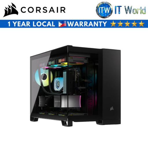[CS-CC-9011265-WW] Corsair Computer PC Case 2500X Mid-Tower Dual Chamber mATX - Black (CS-CC-9011265-WW)