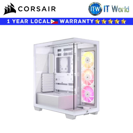 [CS-CC-9011279-WW] Corsair Computer Case 3500X ARGB Mid-Tower Tempered Glass (White)