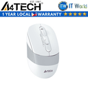 A4tech FB10C - Dual Mode Rechargeable, Bluetooth mode and 2.4GHz Wireless Mouse (Grayish White)