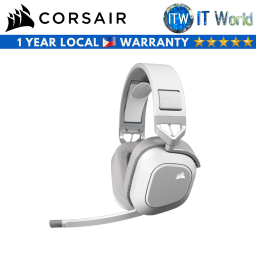 [CA-9011296-AP] Corsair HS80 Max Wireless Gaming Headset (Steel Gray/White) (White)
