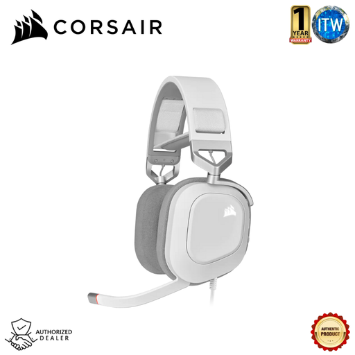 [CS-CA-9011238-AP] Corsair HS80 RGB USB Wired Gaming Headset — (Carbon (AP) / White (AP))