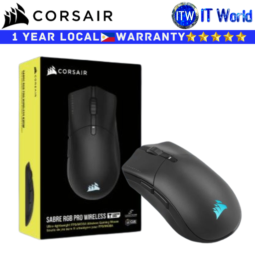 [CS-CH-9313211-AP] Corsair Wireless Gaming Mouse Sabre RGB Pro Ultra-LightWeight Black (CS-CH-9313211-AP)