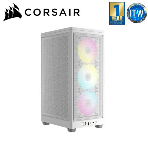 [CC-9011247-WW] Corsair iCUE 2000D RGB Airflow Mini-ITX PC Case (White)