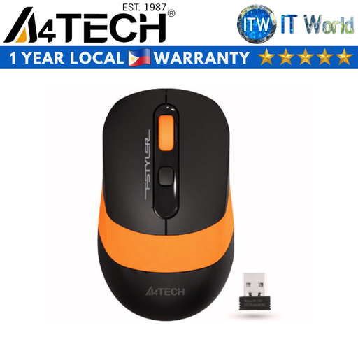[FG10 Orange] A4tech FG10 - 2.4G Wireless Mouse (Orange) (Orange)