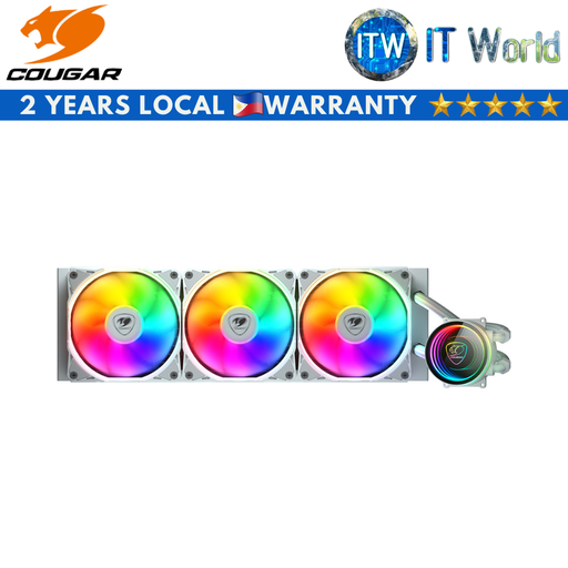 [FAN-CGR-AIO-POSDN-ELTE-360-W] Cougar Poseidon Elite ARGB 360 High Performance AIO CPU Liquid Cooler (Black | White)