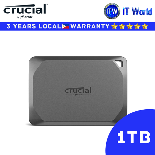 [CT1000X9PROSSD9] Itw | Crucial 1TB/4TB Portable SSD X9 Pro External USB 3.2 Gen-2 (10Gb/s)