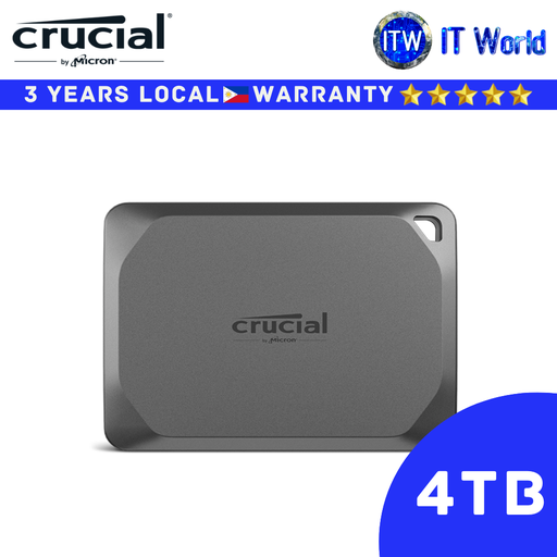 [CT4000X9PROSSD9] Itw | Crucial 1TB/4TB Portable SSD X9 Pro External USB 3.2 Gen-2 (10Gb/s)