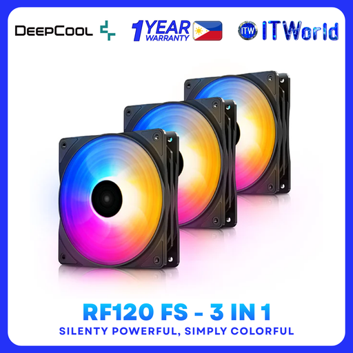 [DP-FLED3-RF120FS-3P] DeepCool RF120 FS - 120mm ARGB 3-in-1 Cooling Fan Kit for Desktop PC DP-FLED3-RF120FS-3P