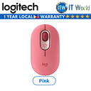 Logitech POP Mouse - Wireless Mouse with Customizable Emoji (Pink)
