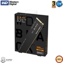 Western Digital SN770 WD Black 500GB - NVMe Gen4 PCIe, M.2 2280, Internal Gaming SSD (WDS500G3X0E)