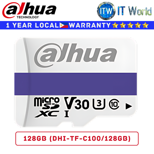 [DHI-TF-C100/128GB] Dahua Micro SD Card Memory Card C100 Data Flash Memory (128GB)