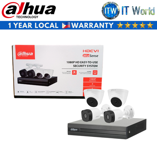 [DH-KIT-CVI2MP2B2T-I] Danhua 1080P HD Easy-to-use Security System Kit (DH-KIT-CVI2MP2B2T-I)