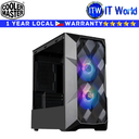 Cooler Master TD300 MESH - Side Panel Tempered Glass, Support Mini-ITX & Micro ATX, Mini Tower PC Case