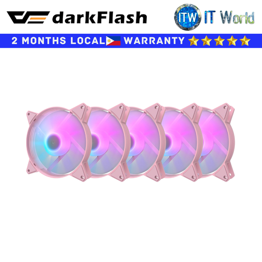 [C6 5in1 Pink] Darkflash PC Fan C6 5in1 Pink 120mm ARGB Lightning Hydraulic Bearing