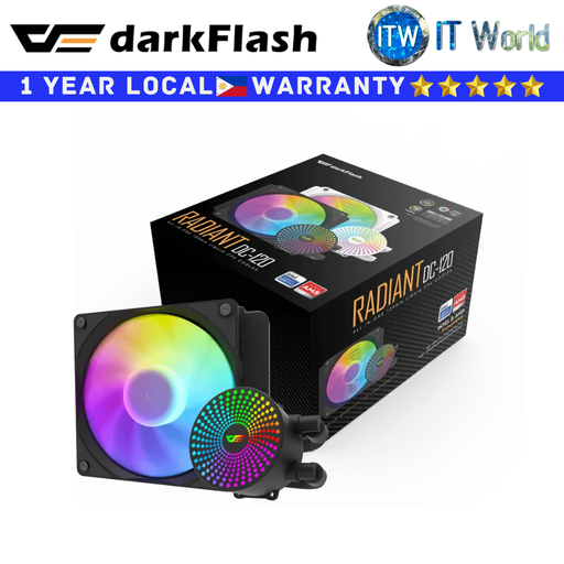[DC120 Black] Darkflash Radiant DC-120 All-in-One Liquid CPU Cooler (Black)