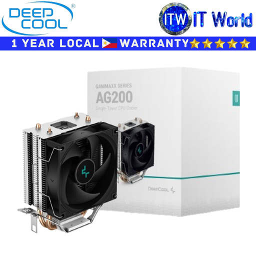 [R-AG200-BKNNMN-G] Deepcool CPU Cooler Fan Gammaxx AG200 Single Tower Hydro Bearing Black (R-AG200-BKNNMN-G)