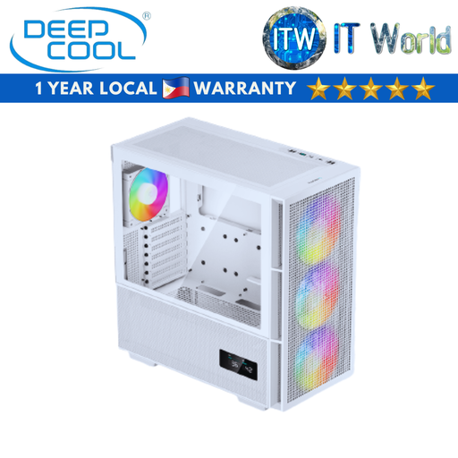 [R-CH560-WHAPE4D-G-1] Deepcool CH560 Digital High Airflow Reimagined Tempered Glass PC Case (White)