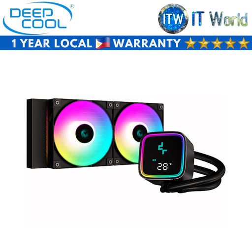 [R-LS520-BKAMMD-G-1] Itw | Deepcool CPU Cooler Fan LS520 SE Digital Hydro Bearing w/ A Status Display (Black | White)