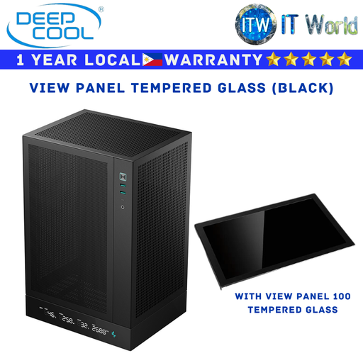 [CH170 DIGITAL + VIEW PANEL BLACK] Deepcool Computer PC Case CH170 Digital with View Panel Tempered Glass (Black)