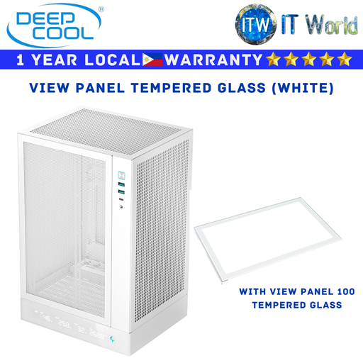 [CH170 DIGITAL + VIEW PANEL WHITE] Deepcool Computer PC Case CH170 Digital with View Panel Tempered Glass (White)