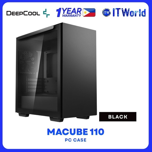 [MACUBE110-BKNGMIN-G-1] Deepcool Macube 110 micro-ATX Tempered Glass Black R-MACUBE110-BKNGM1N-G-1