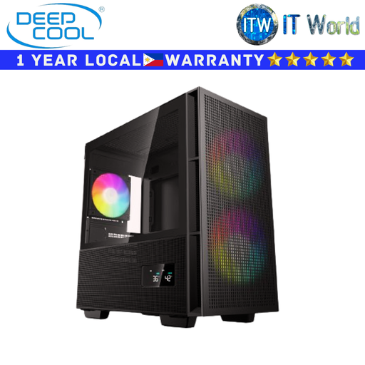 [R-CH360-BKAPE3D-G-1] Deepcool Computer PC Case CH360 Digital High Airflow Reimagined Tempered Glass Black (R-CH360-BKAPE3D-G-1)