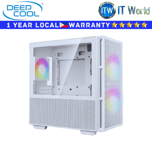[R-CH360-WHAPE3-G-1] Deepcool Computer PC Case CH360 High Airflow Cases Reimagined Tempered Glass White (R-CH360-WHAPE3-G-1)