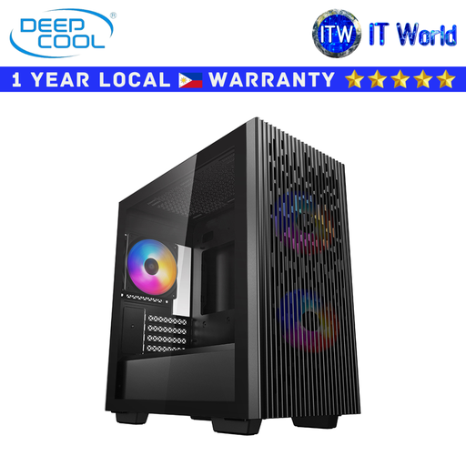[DP-MATX-MATREXX40-3FS] DeepCool Computer PC Case MATREXX 40 3FS Micro-ATX - 3 Tri-Color LED Fans Tempered Glass Panel
