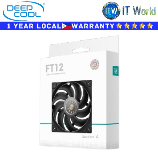 [R-FT12-BKWPN1-G] Deepcool PC Fan FT12 Powerful Quiet and Durable Fluid Dynamic Bearing Black (R-FT12-BKWPN1-G)