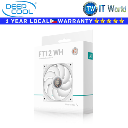 [R-FT12-WHWPN1-G] Deepcool PC Fan FT12 Powerful Quiet and Durable Fluid Dynamic Bearing White (R-FT12-WHWPN1-G)