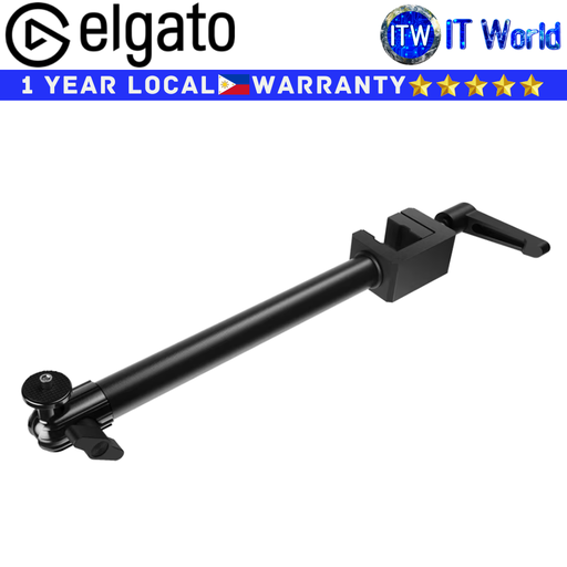 [EL-10AAG9901] Elgato Solid Arm Auxiliary Holding Arm for Cameras Light Multi-mount Black (EL-10AAG9901)
