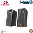 Redragon GS520 Anvil RGB Desktop Speakers, 2.0 Channel PC Computer Stereo Speaker w/ 6 LED Modes